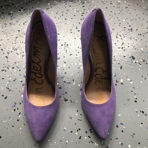 Sam Edelman purple suede Hazel pumps